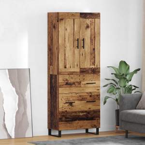 Highboard 2 szt. Stare drewno 69,5 x 34 x 180 cm