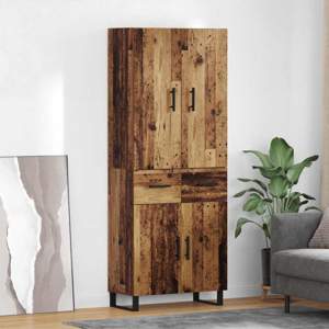 Highboard 2 szt. Stare drewno 69,5 x 34 x 180 cm