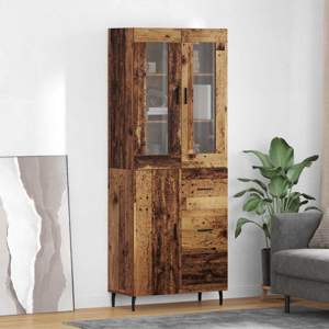 Highboard 2 szt. Stare drewno 69,5 x 34 x 180 cm