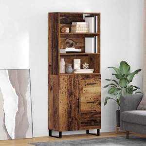 Highboard 2 szt. Stare drewno 69,5 x 34 x 180 cm