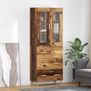 Highboard z szufladą Stare drewno 69,5 x 34 x 180 cm