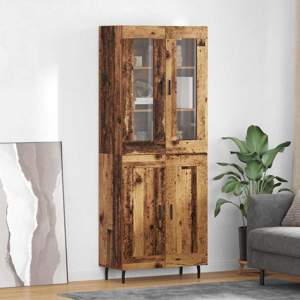 Highboard 2 szt. Stare drewno 69,5 x 34 x 180 cm
