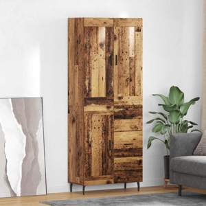 Highboard 2 szt. Stare drewno 69,5 x 34 x 180 cm