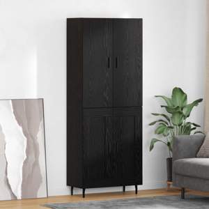 Highboard 2 szt. Czarny dąb 69,5 x 34 x 180 cm