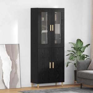 Highboard Czarny Dąb 69,5 x 34 x 180 cm