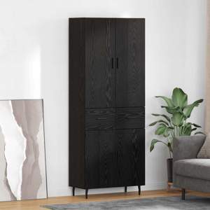 Highboard 2 szt. Czarny dąb 69,5 x 34 x 180 cm