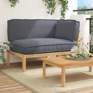 Zestaw Sof Gładki Antracyt 133 x 92 x 69 cm Lite Drewno Akacji