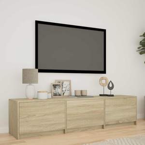 Szafka RTV z LED 165 x 34 x 40 cm Dąb Sonoma