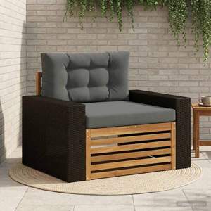 Środkowa sofa ogrodowa naturalny
