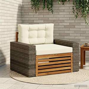 Środkowa sofa ogrodowa naturalny