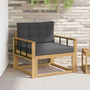 Środkowa sofa ogrodowa Poliester Biały