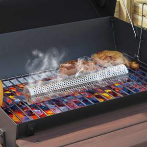 Grill węglowy 75 x 48 x 120 cm srebrny