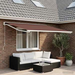 Materiał zapasowy do markizy brązowy 500 × 300 cm Poliester