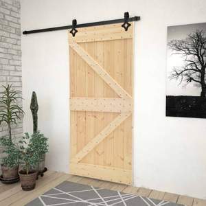Drzwi przesuwne 80 x 210 cm Lite drewno sosnowe
