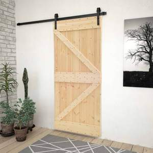 Drzwi przesuwne 80 x 210 cm Lite drewno sosnowe