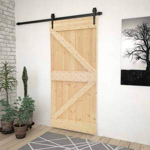Drzwi przesuwne 90 x 210 cm Lite drewno sosnowe