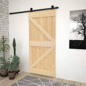 Drzwi przesuwne 90 x 210 cm Lite drewno sosnowe