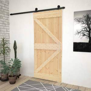 Drzwi przesuwne 90 x 210 cm Lite drewno sosnowe