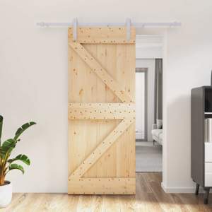 Drzwi przesuwne Naturalne i białe 85 x 210 cm