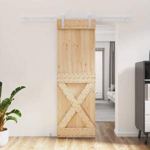 Drzwi przesuwne Naturalne i białe 70 x 210 cm