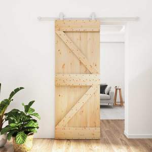 Drzwi przesuwne 80 x 210 cm Lite drewno sosnowe