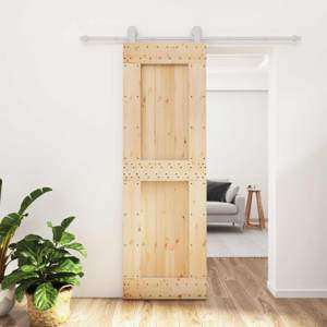 Drzwi przesuwne Naturalne i białe 70 x 210 cm