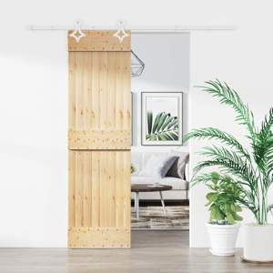 Drzwi przesuwne Naturalne i białe 70 x 210 cm