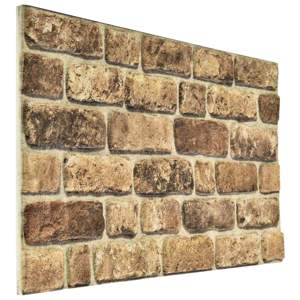 Panele ścienne 10 szt. 100 x 50 cm Ciemny Piasek Pianka EPS