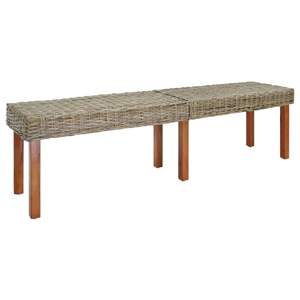 Ławka Naturalny 160 x 35 x 45 cm Drewno z mango