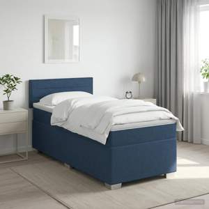 Łóżko Box Spring z materacem i LED Ciemny brąz 80 x 200 cm