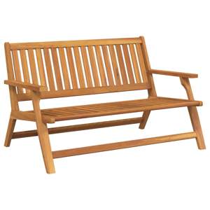 Ławka Relaksacyjna brązowy 122 x 78 x 73 cm Lite Drewno Akacji