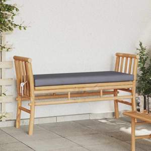 Ławka ogrodowa 2 -Seater 110 x 38 x 65cm Bambus Brązowy