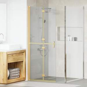 Ściana prysznicowa Walk-In złoty 80 x 6,5 x 190 cm