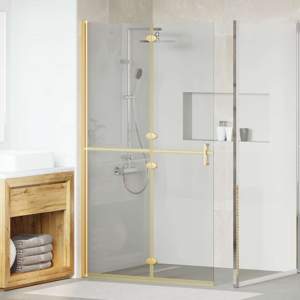 Ściana prysznicowa Walk-In złoty 110 x 6,5 x 190 cm