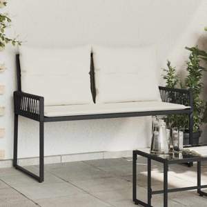 Ławka ogrodowa 2 -Seater 4 szt. 110 x 59 x 82 cm polirattan