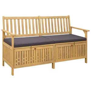 Ławka z miejscem do przechowywania 2 -Seater 148 x 63 x 84 cm