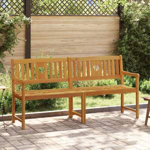 Ławka ogrodowa naturalny 180 x 55,5 x 90 cm Lite Drewno Akacji