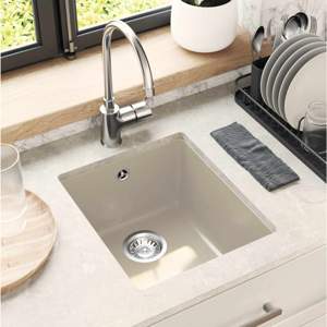 Zlew 80% Kwarc i 20% Żywica 370 x 460 mm Beżowy