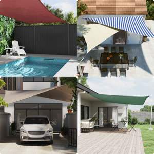 Żagiel przeciwsłoneczny 7 x 7 m 100% poliester Oxford Kwadrat