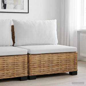 Środkowa sofa z poduszkami GENDT Naturalny rattan naturalny