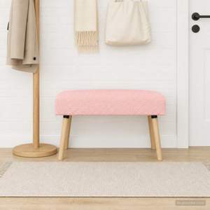 Ławka Gładki różowy 80 x 40 x 46 cm Bouclé