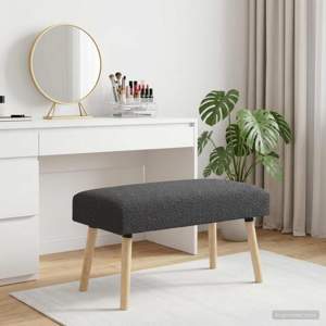 Ławka Gładki ciemnoszary 80 x 40 x 46 cm Bouclé