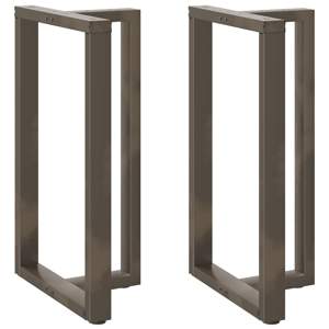 [4013095] Nogi do stołu barowego w kształcie litery T 2 szt. Czarne 60x35x(100-101) cm Stal