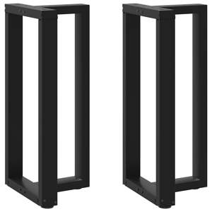 [4013076] Nogi do stołu barowego w kształcie litery T 2 szt. Czarne 50x35x(90-91) cm Stal