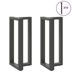 [4013074] Nogi do stołu barowego w kształcie litery T 2 szt. Antracyt 40x35x(90-91) cm Stal