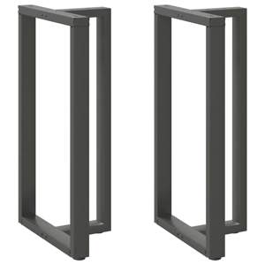 [4013106] Nogi do stołu barowego w kształcie litery T 2 szt. Antracyt 60x35x(110-111) cm Stal