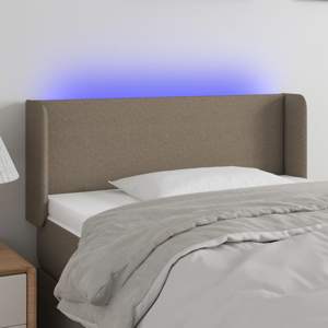 [3122950] Zagłówek do łóżka z LED, taupe, 103x16x78/88 cm, tkanina