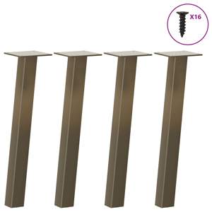 [4012491] Nogi do stolika kawowego 4 szt. Naturalna stal 42 cm Stal