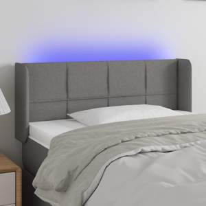 [3123219] Zagłówek do łóżka z LED, ciemnoszary, 93x16x78/88 cm, tkanina