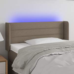 [3123362] Zagłówek do łóżka z LED, taupe, 93x16x78/88 cm, tkanina